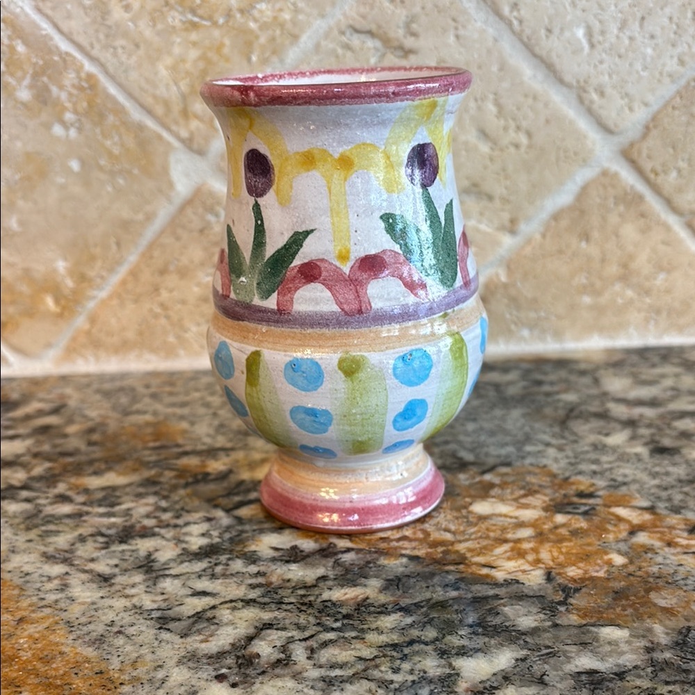 Colorful Hand-Painted Ceramic Vase-TAY